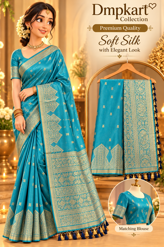 Temple soft silk saree