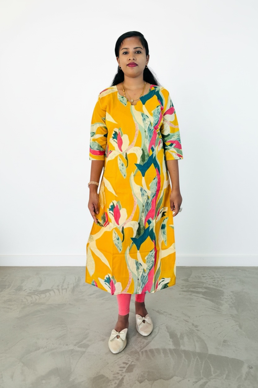 Kurtis - Top mustard yellow
