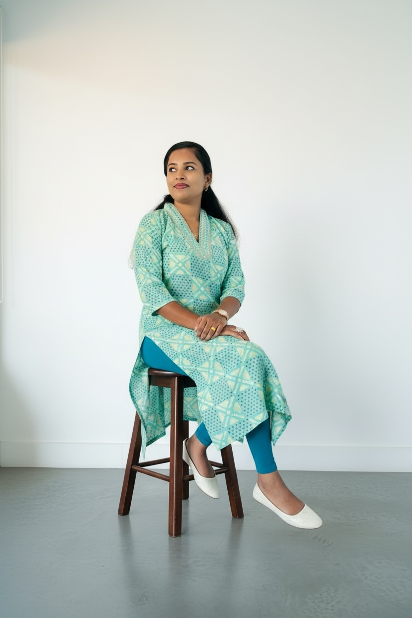 Kurtis - Top Aqua Green