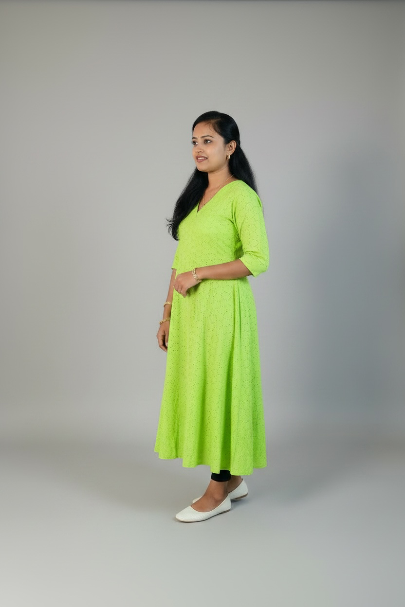 Kurtis - Top parrot green