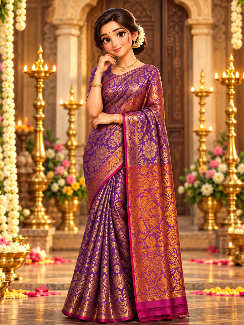 Banarasi Ganga Pattu saree