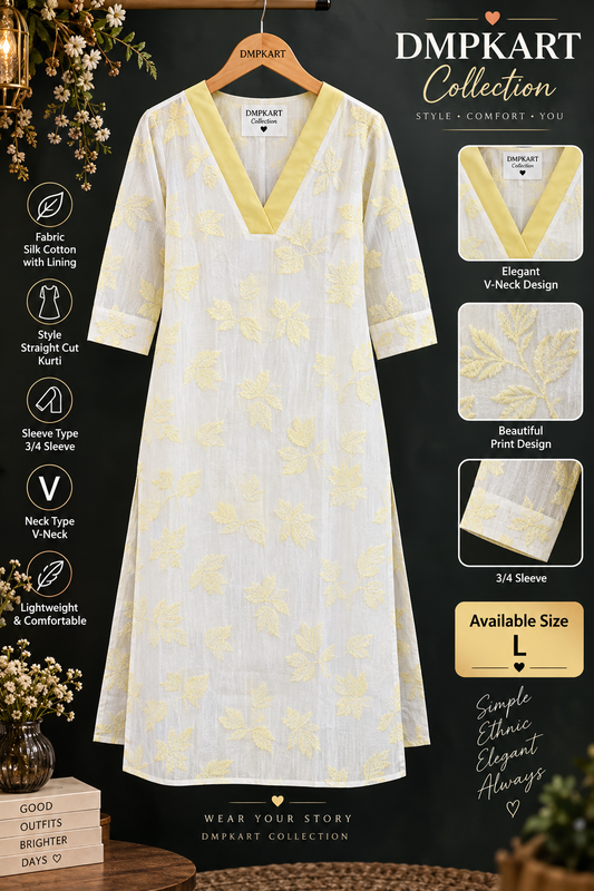 Kurtis - Top White with gold