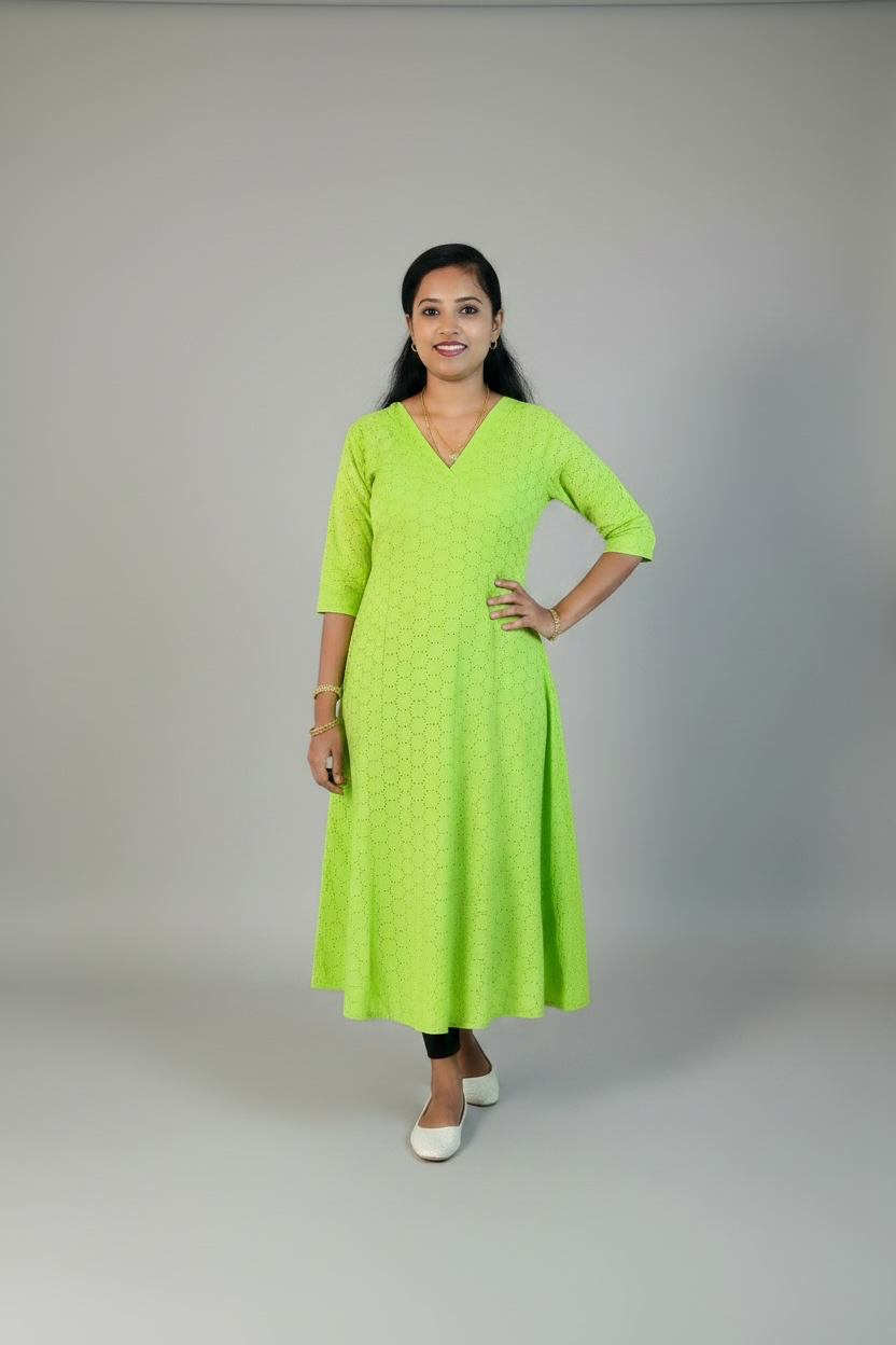 Kurtis - Top parrot green