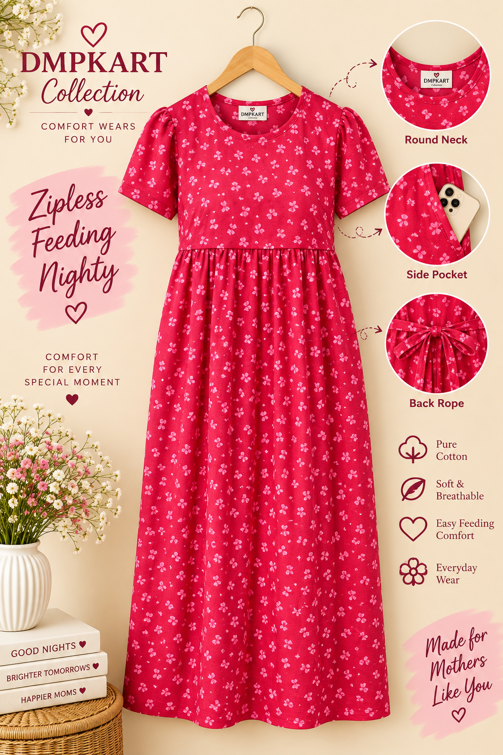 RED - MATERNITY WEAR