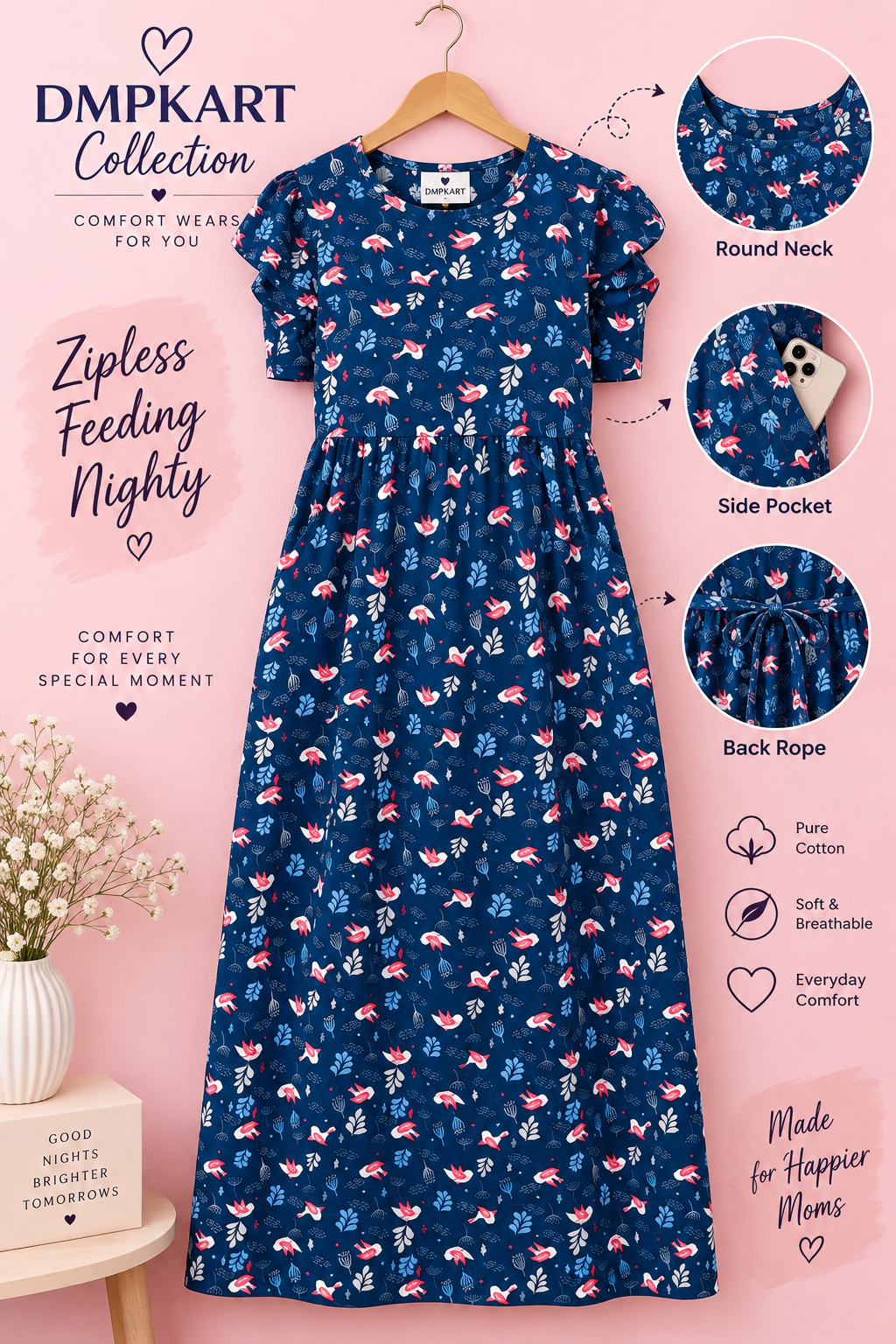NAVY BLUE - MATERNITY WEAR