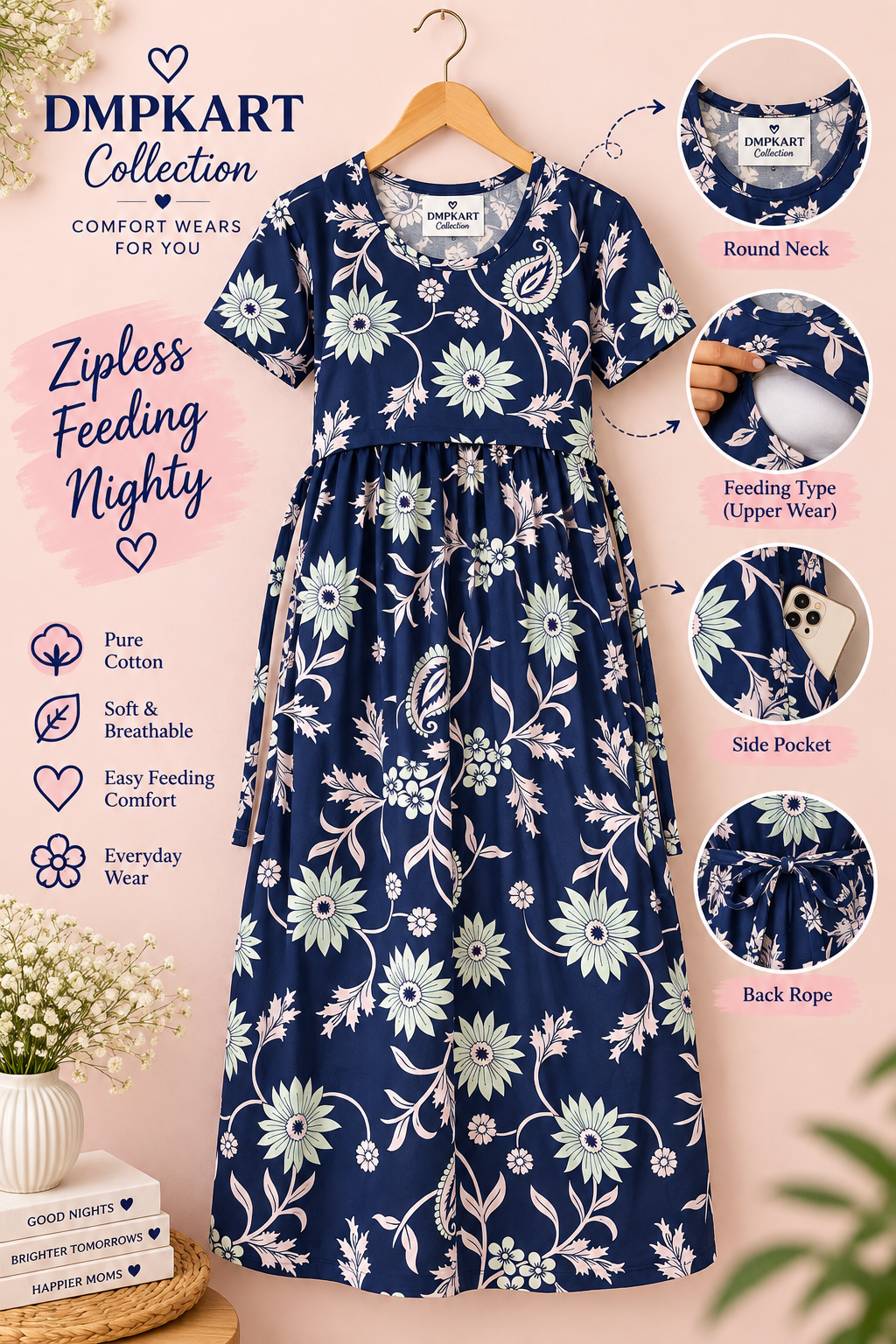 Navy blue- Maternity wear
