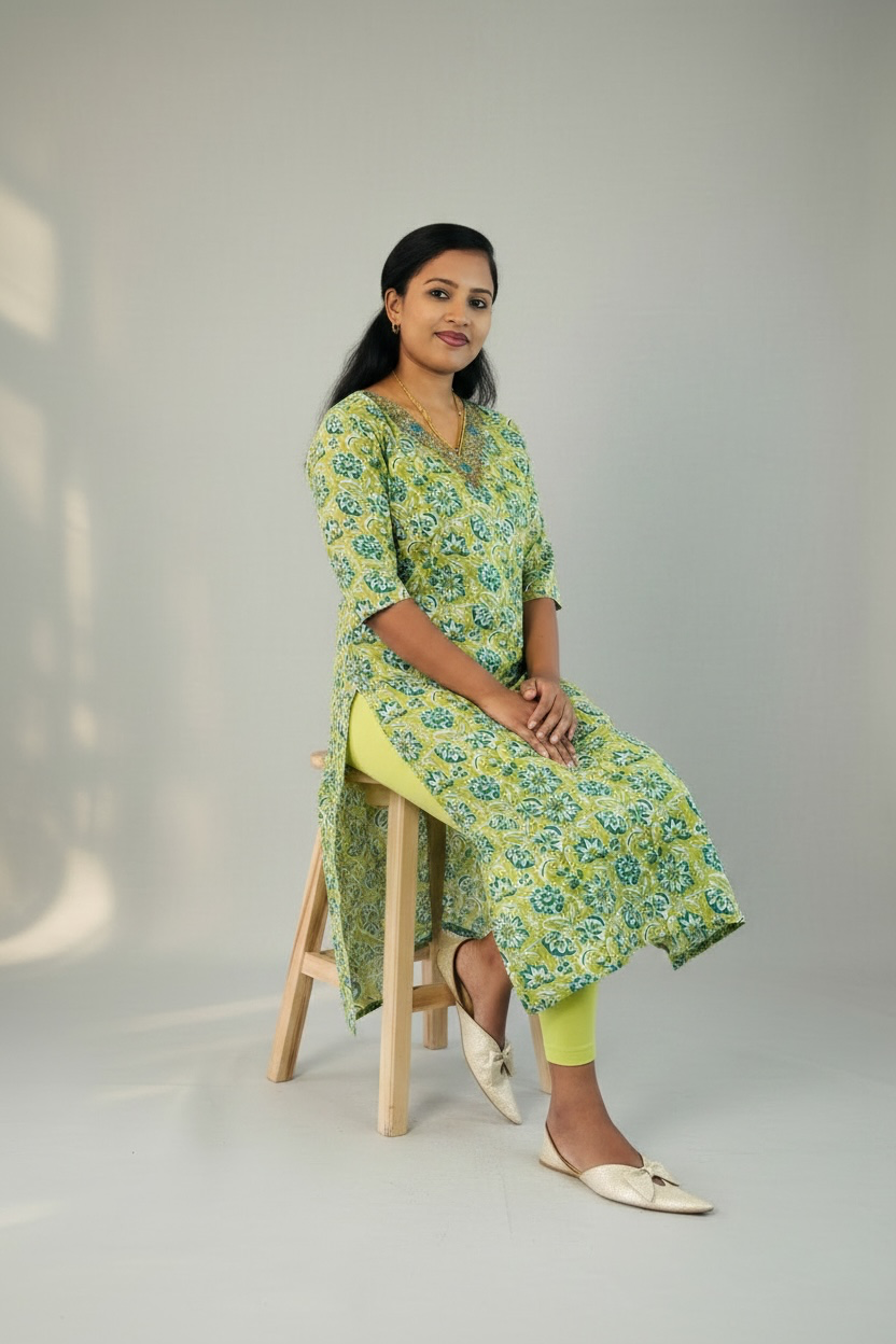 Kurtis - Top Lime Green