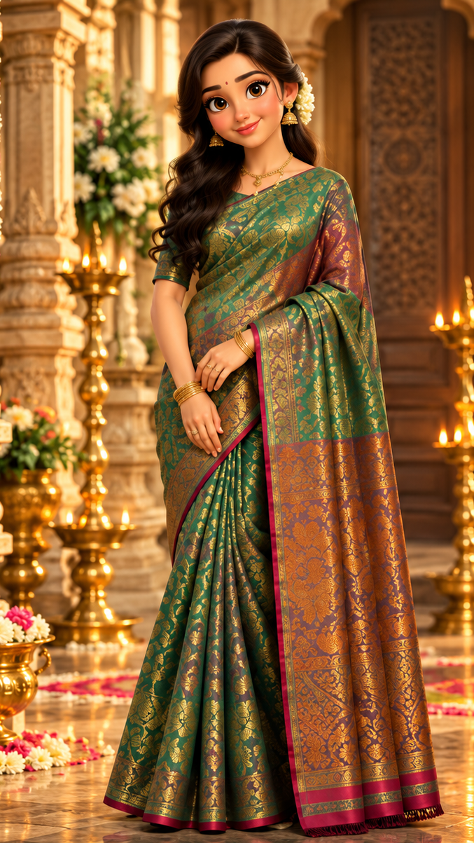 Banarasi Ganga Pattu saree