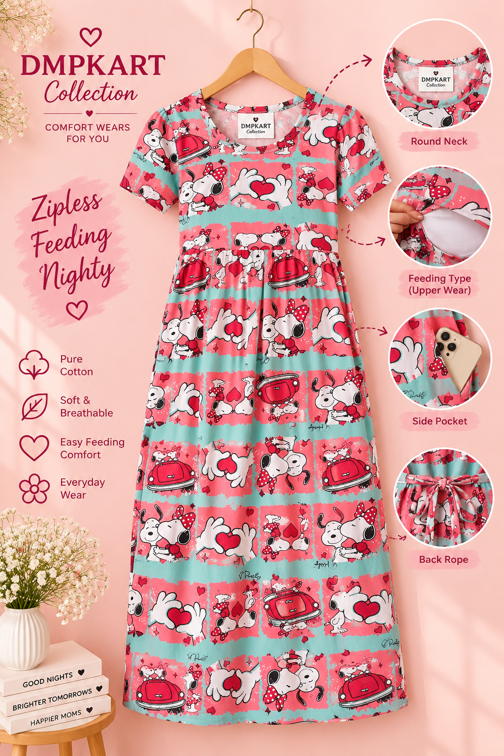 Peach pink - Maternity wear