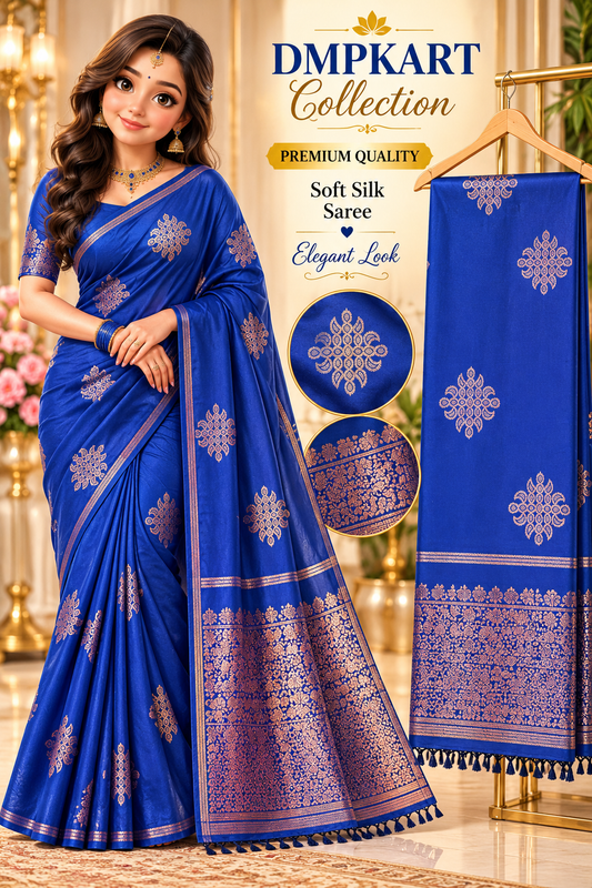 Kollam Soft silk sarees with Zari work