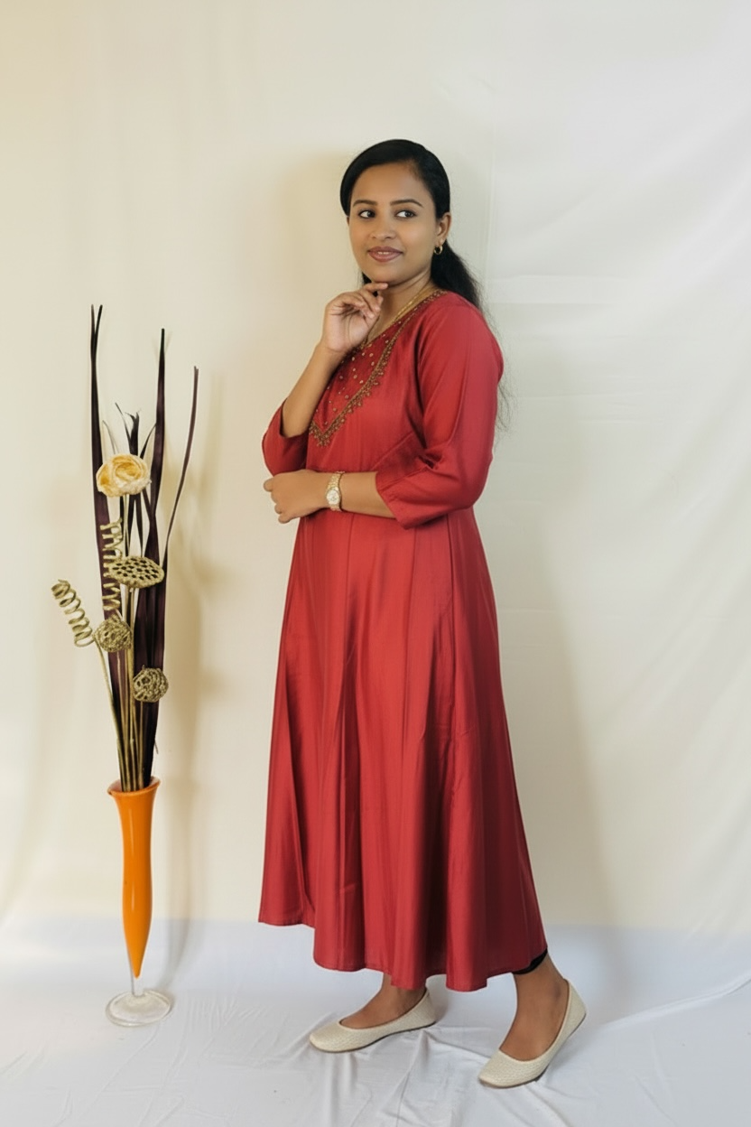 Kurtis - Top Aari work Umbrella type
