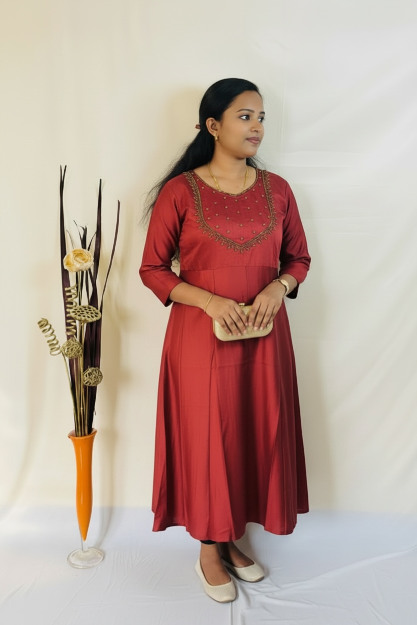Kurtis - Top Aari work Umbrella type