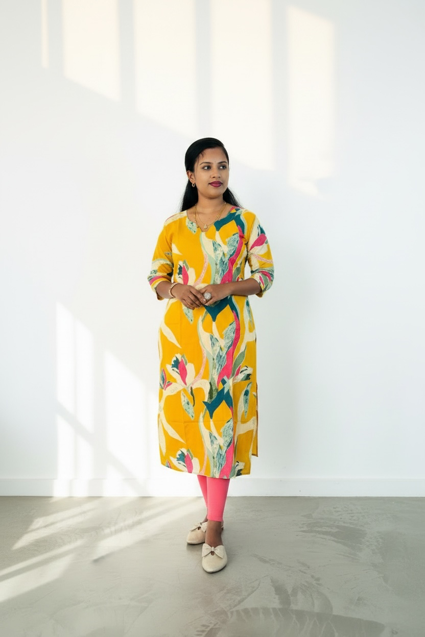 Kurtis - Top mustard yellow