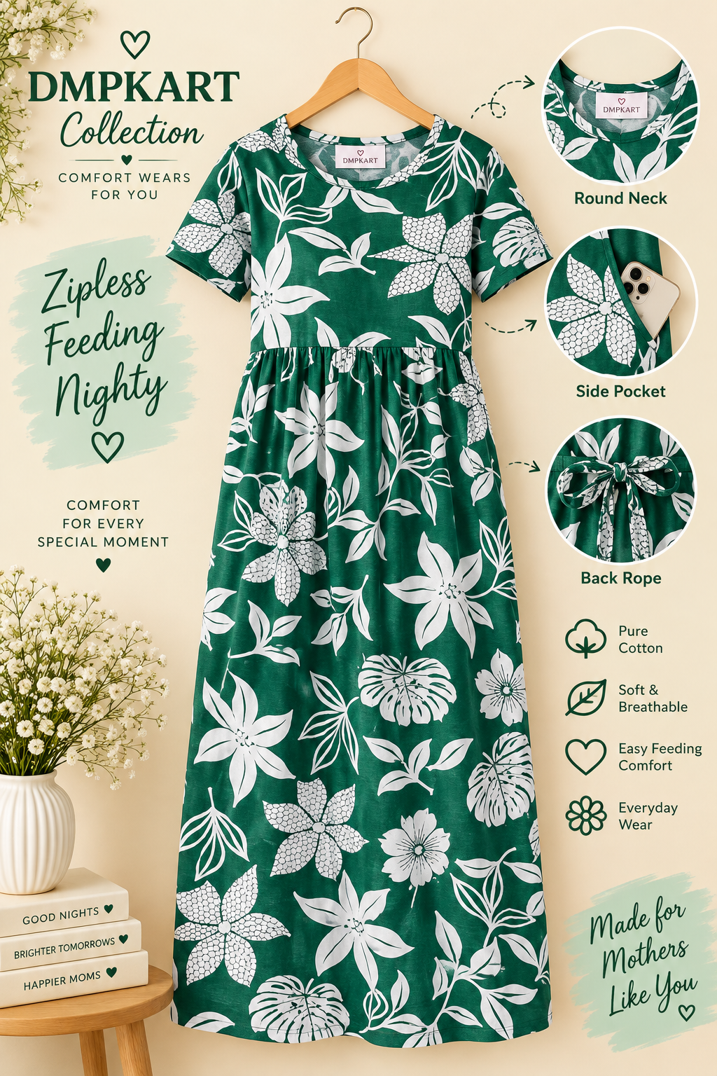 GREEN - MATERNITY WEAR