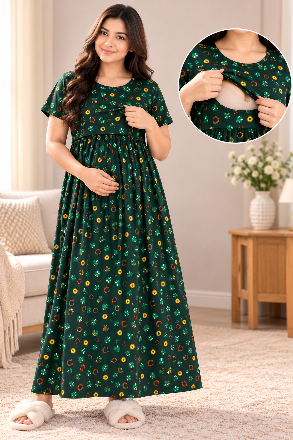 Dark Green - Maternity wear