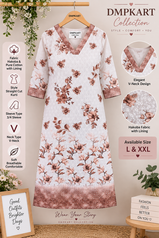 Kurtis - Top White Brown