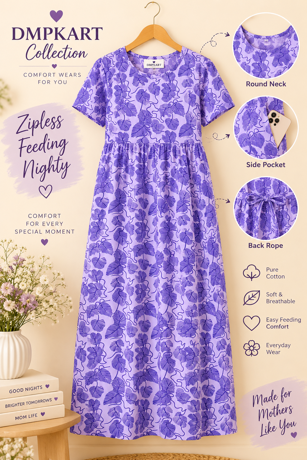 PURPLE - MATERNITY WEAR