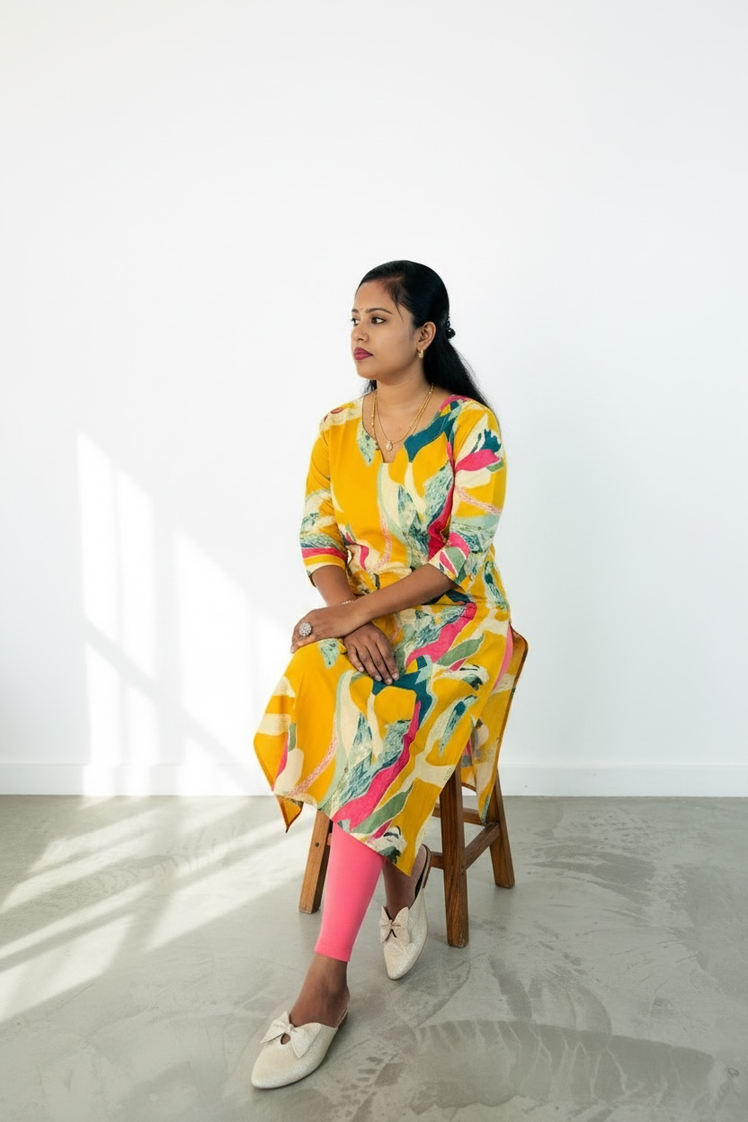 Kurtis - Top mustard yellow
