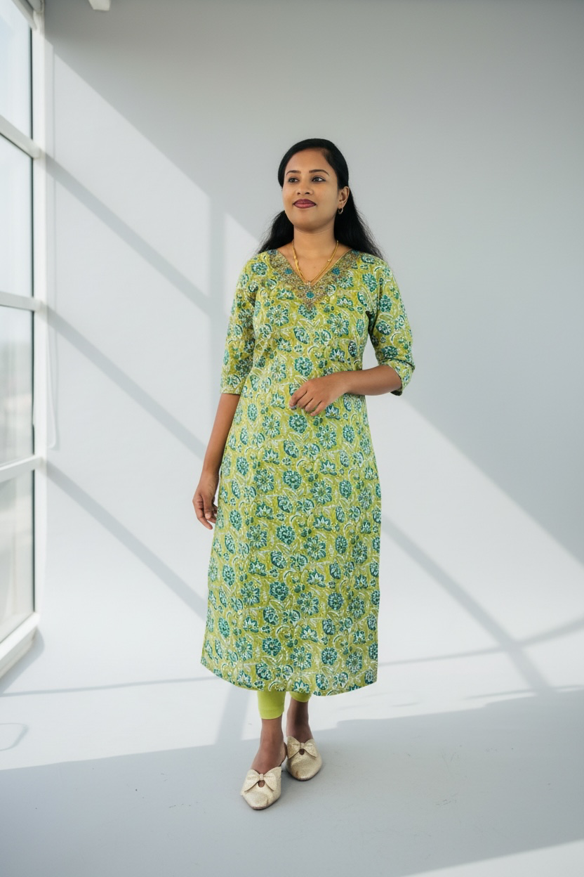 Kurtis - Top Lime Green
