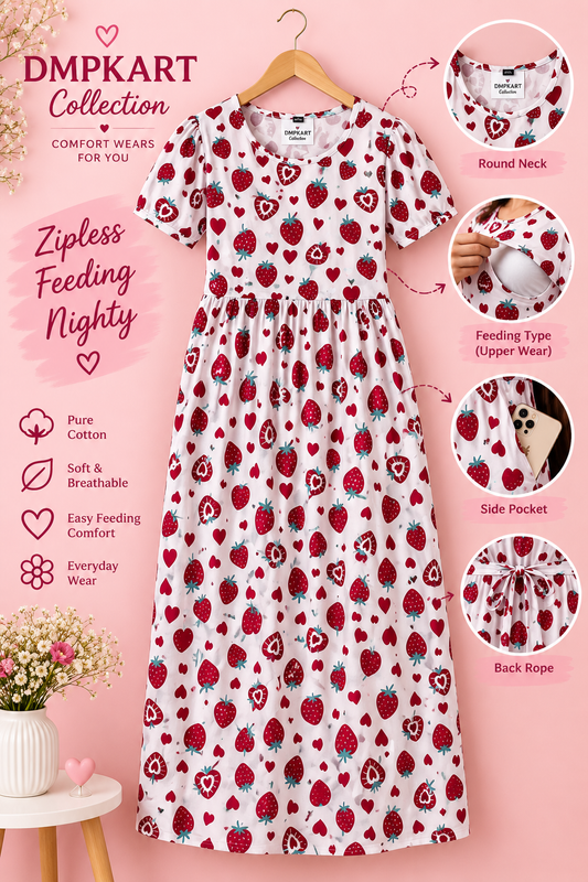 Pink and Red Maternity wear - Puff Sleeve