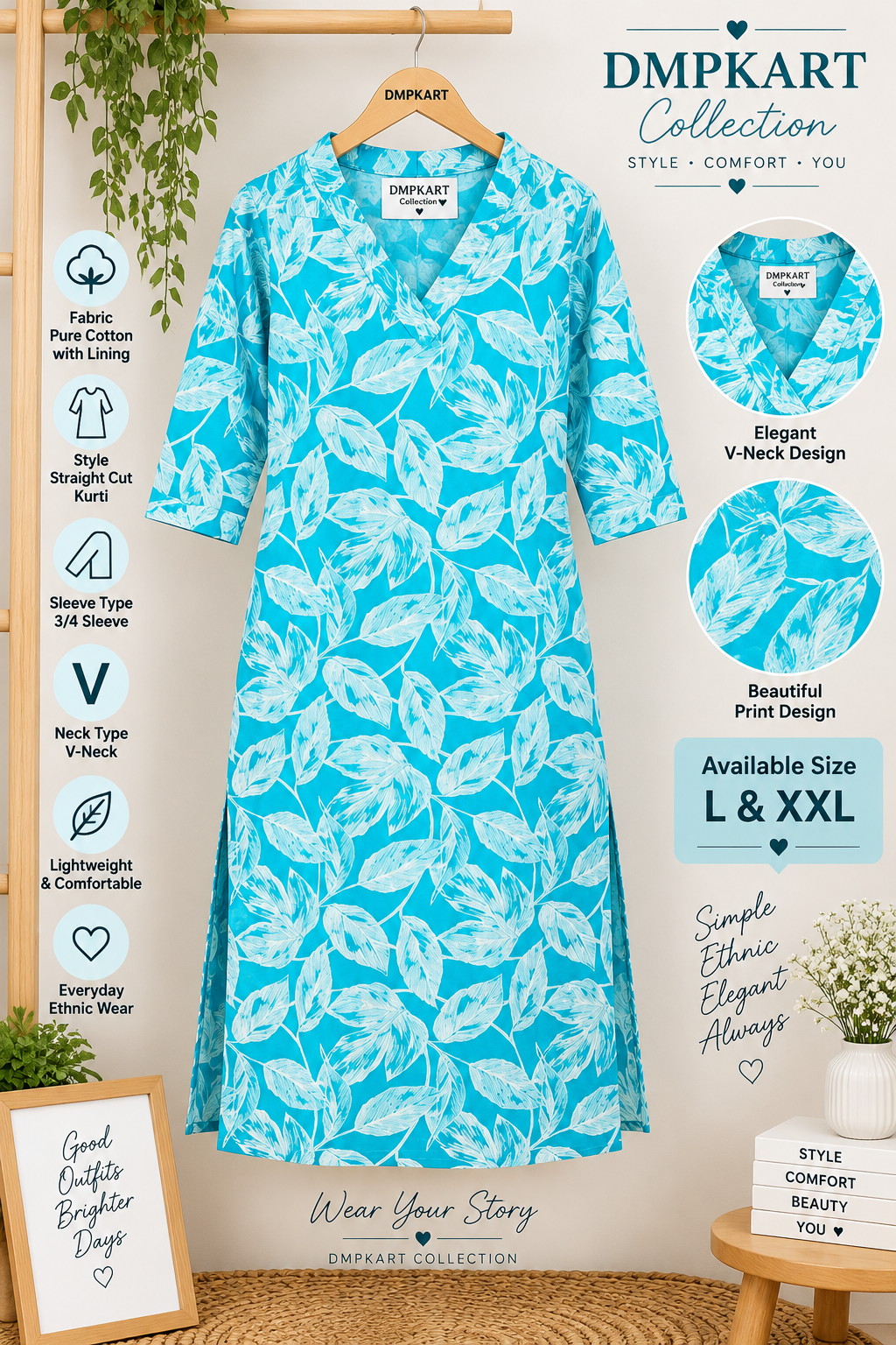 Kurtis - Top Turquoise