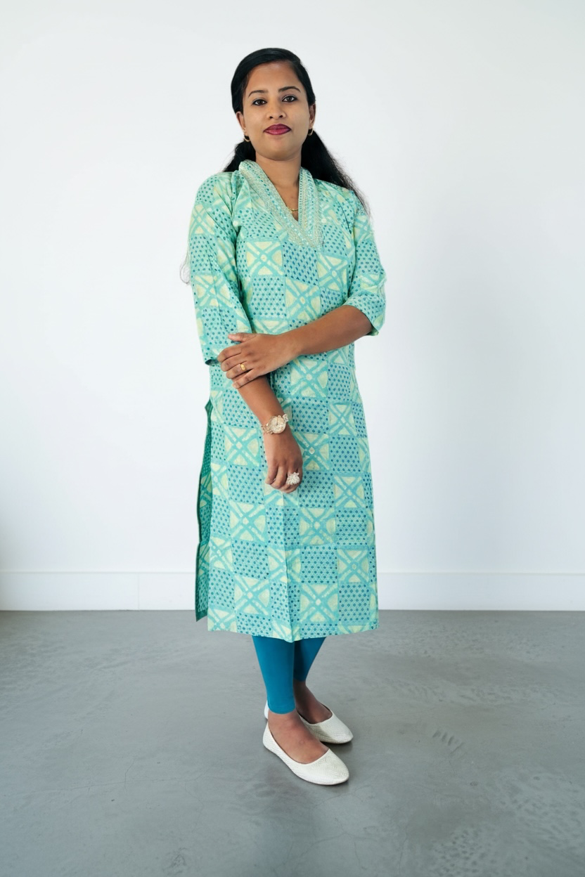 Kurtis - Top Aqua Green