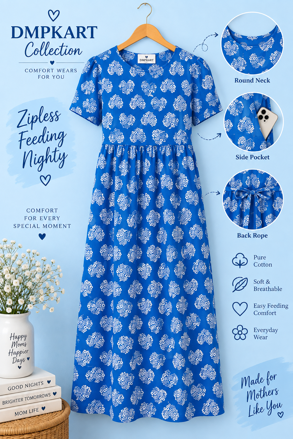 Pepsi blue - Maternity Wear
