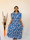 WHITE WITH BLUE - MATERNITY WEAR