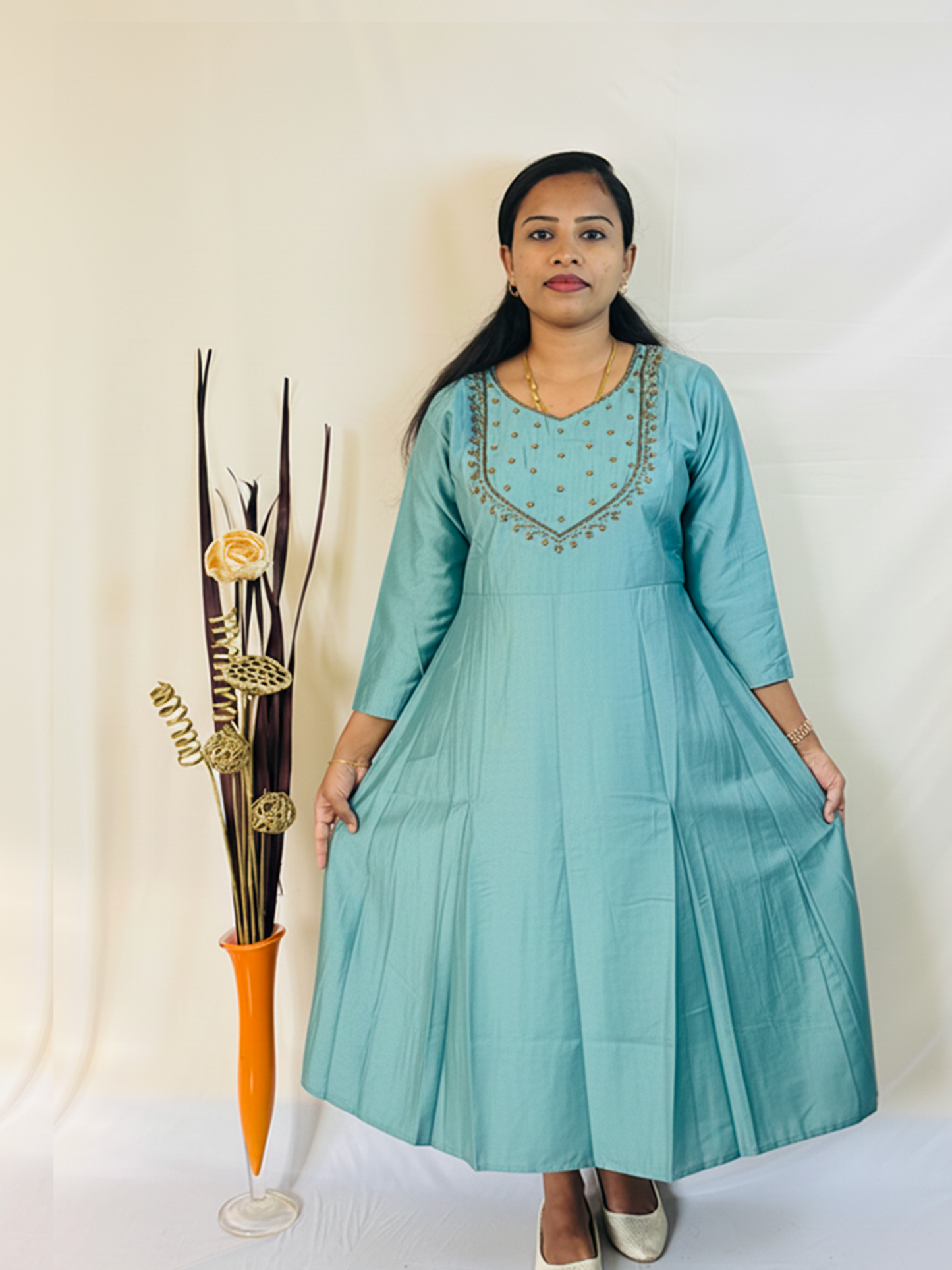 Kurtis - Top Aari work Umbrella type
